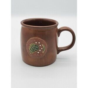 Vintage Owl Pottery Stoneware Coffee Tea Mug Brown w Cute Owl Earthy Vibe Woodsy